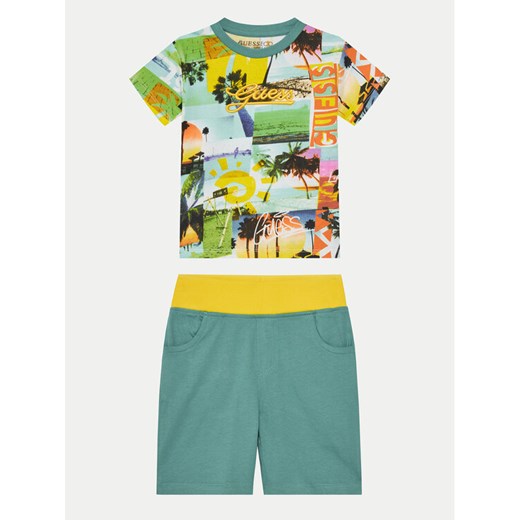 Guess Komplet t-shirt i spodenki N5GG11 K8HM4 Kolorowy Regular Fit ze sklepu MODIVO w kategorii Komplety chłopięce - zdjęcie 184203734