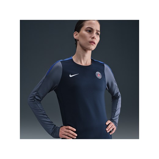 Damska dzianinowa koszulka piłkarska z półokrągłym dekoltem Nike Dri-FIT Paris Saint-Germain Strike - Niebieski ze sklepu Nike poland w kategorii Bluzki damskie - zdjęcie 184204020