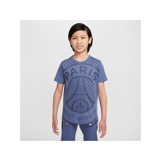 T-shirt piłkarski z sezonowym nadrukiem dla dużych dzieci Nike Paris Saint-Germain - Niebieski ze sklepu Nike poland w kategorii T-shirty chłopięce - zdjęcie 184204022