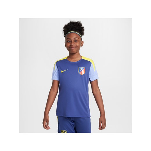 Koszulka piłkarska z krótkim rękawem dla dużych dzieci Nike Dri-FIT Atlético Madryt Strike - Fiolet ze sklepu Nike poland w kategorii T-shirty chłopięce - zdjęcie 184204040
