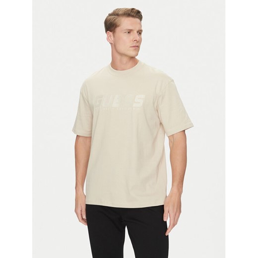 Guess T-Shirt Z5RI10 I3Z14 Écru Regular Fit ze sklepu MODIVO w kategorii T-shirty męskie - zdjęcie 184204351