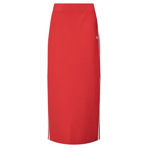 adidas Spódnica ołówkowa adicolor Knit 3-Stripes JW2660 Czerwony Regular Fit ze sklepu MODIVO w kategorii Spódnice - zdjęcie 184204663