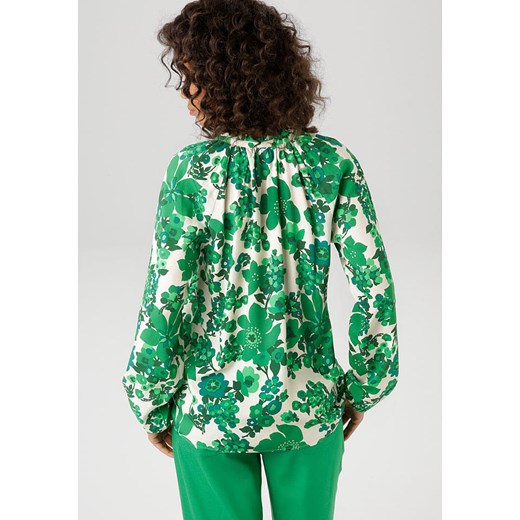 Aniston Bluzka w kolorze zielono-białym Aniston 48 promocyjna cena Limango Polska