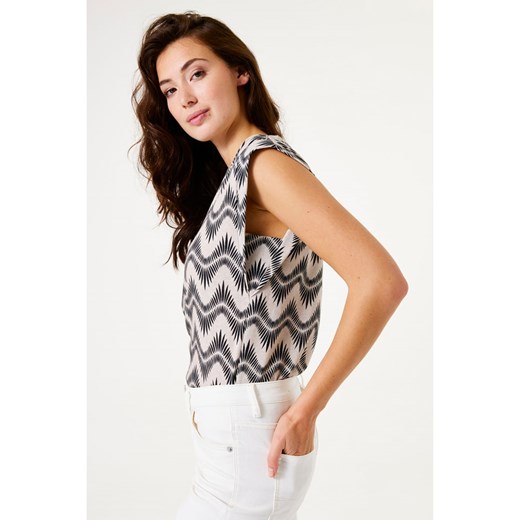 Garcia Bluzka w kolorze kremowo-czarnym Garcia M Limango Polska wyprzedaż