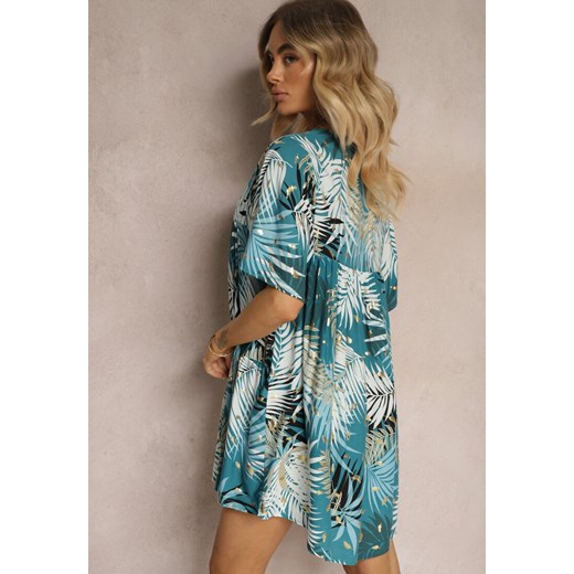 Sukienka Renee elegancka rozkloszowana w abstrakcyjne wzory mini
