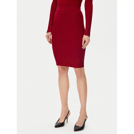 Guess Spódnica ołówkowa W5RD83 Z2Y50 Czerwony Slim Fit ze sklepu MODIVO w kategorii Spódnice - zdjęcie 184206764
