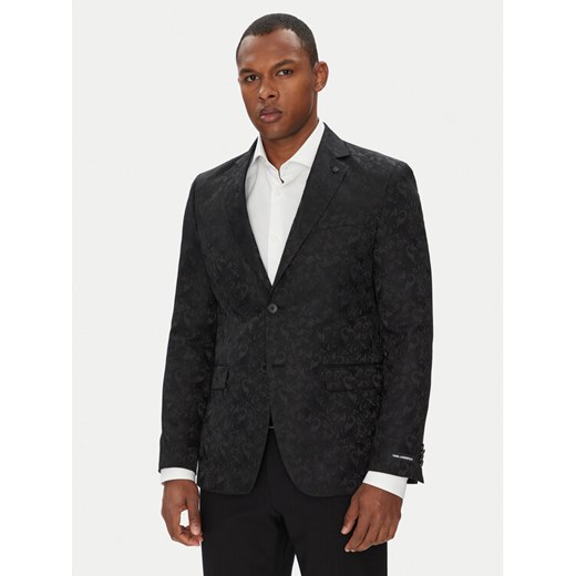 KARL LAGERFELD Marynarka 155200 553038 Czarny Slim Fit ze sklepu MODIVO w kategorii Marynarki męskie - zdjęcie 184206773