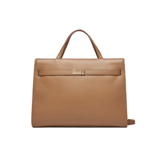 Tommy Hilfiger Torebka Th Heritage Workbag AW0AW16910 Brązowy ze sklepu MODIVO w kategorii Torebki damskie - zdjęcie 184206784