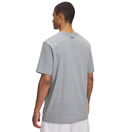 Męski t-shirt z nadrukiem Under Armour UA College Crest Logo - szary ze sklepu Sportstylestory.com w kategorii T-shirty męskie - zdjęcie 184208153