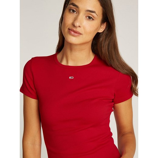 TOMMY JEANS Koszulka w kolorze czerwonym ze sklepu Limango Polska w kategorii Bluzki damskie - zdjęcie 184209200
