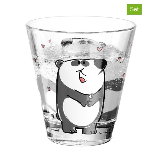 LEONARDO Szklanki (2 szt.) &quot;Bambini Panda&quot; w kolorze czarno-białym - 215 ml ze sklepu Limango Polska w kategorii Naczynia - zdjęcie 184209652