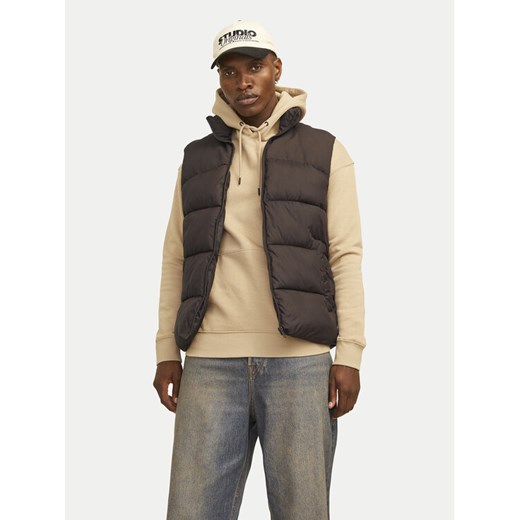 Jack&Jones Bezrękawnik Moon 12256860 Czarny Regular Fit ze sklepu MODIVO w kategorii Kamizelki męskie - zdjęcie 184209814
