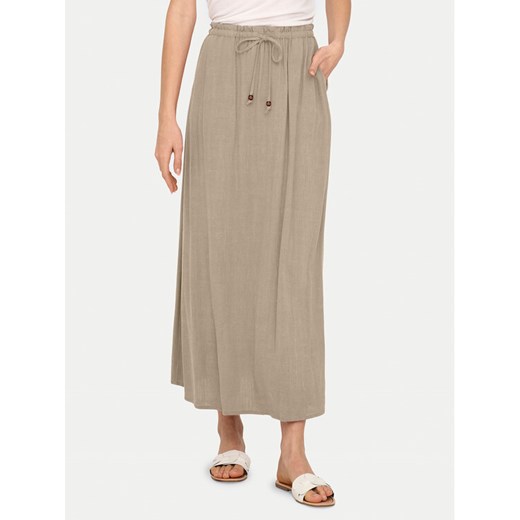 ONLY Spódnica midi Solvi 15338678 Beżowy Regular Fit ze sklepu MODIVO w kategorii Spódnice - zdjęcie 184209832