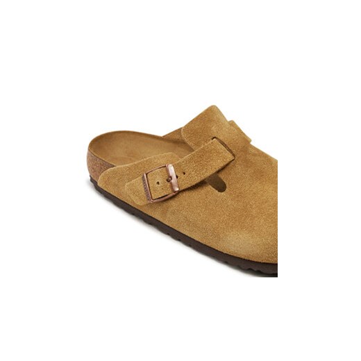 BIRKENSTOCK klapki damskie casual brązowe płaskie bez zapięcia letnie 