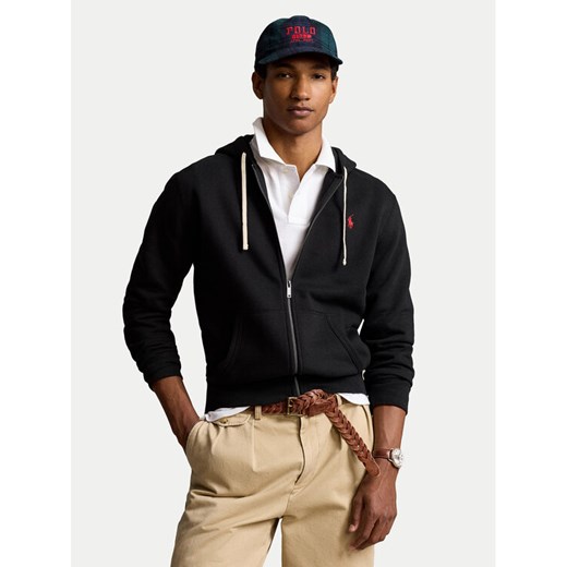 Polo Ralph Lauren Bluza Fleece 710813297001 Czarny Regular Fit ze sklepu MODIVO w kategorii Bluzy męskie - zdjęcie 184212652