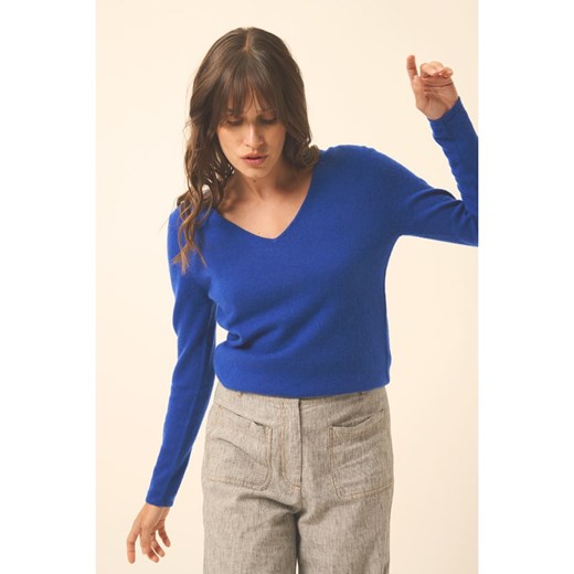 Just Cashmere Kaszmirowy sweter "Joan" w kolorze niebieskim Just Cashmere S wyprzedaż Limango Polska