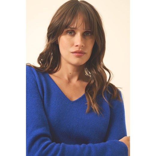 Just Cashmere Kaszmirowy sweter "Joan" w kolorze niebieskim Just Cashmere S okazyjna cena Limango Polska