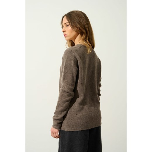 AUTHENTIC CASHMERE Kaszmirowy sweter "Doty" w kolorze brązowym XL Limango Polska promocja