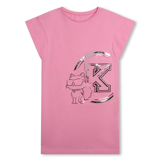 Karl Lagerfeld Kids Sukienka w kolorze różowym 140 wyprzedaż Limango Polska