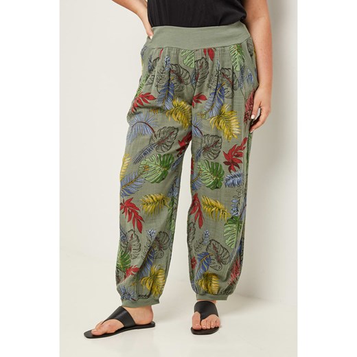 Curvy Lady Spodnie w kolorze oliwkowo-czerwonym ze sklepu Limango Polska w kategorii Spodnie damskie - zdjęcie 184213334
