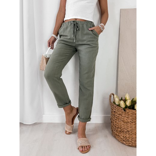 spodnie selna khaki one size ze sklepu UBRA w kategorii Spodnie damskie - zdjęcie 184213782