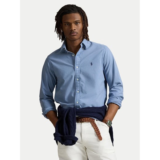 Polo Ralph Lauren Koszula 710804257059 Błękitny Slim Fit ze sklepu MODIVO w kategorii Koszule męskie - zdjęcie 184214460
