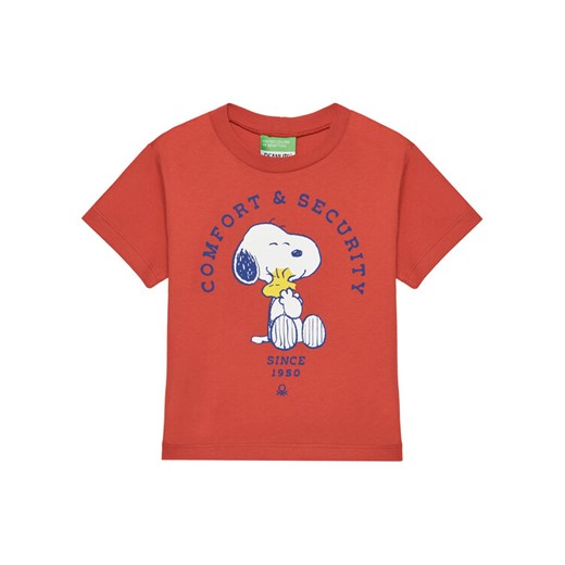 United Colors Of Benetton T-Shirt 3X1SG10IB Czerwony Regular Fit ze sklepu MODIVO w kategorii T-shirty chłopięce - zdjęcie 184214461