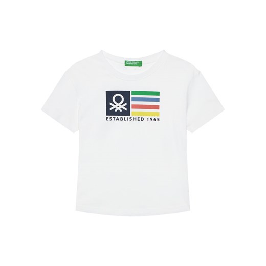 United Colors Of Benetton T-Shirt 3I1XG10HT Biały Regular Fit ze sklepu MODIVO w kategorii T-shirty chłopięce - zdjęcie 184214500