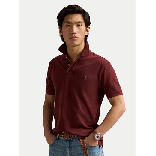 Polo Ralph Lauren Polo 710536856457 Bordowy Slim Fit ze sklepu MODIVO w kategorii T-shirty męskie - zdjęcie 184214504