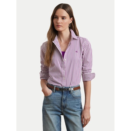 LAUREN RALPH LAUREN Koszula 200970764001 Fioletowy Classic Fit ze sklepu MODIVO w kategorii Koszule damskie - zdjęcie 184214514