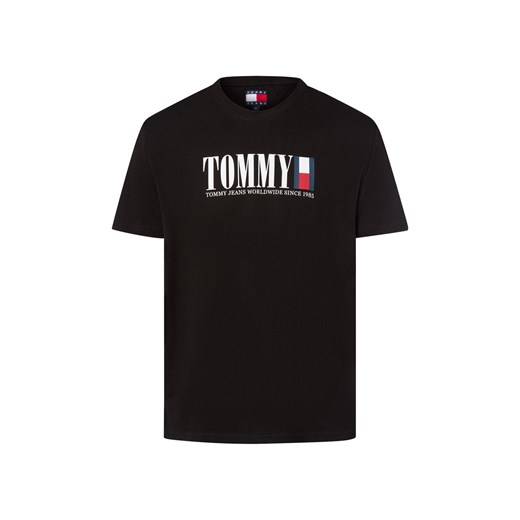 Tommy Jeans Koszulka męska Mężczyźni Bawełna czarny nadruk ze sklepu vangraaf w kategorii T-shirty męskie - zdjęcie 184215300