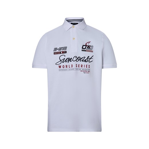 Andrew James Męska koszulka polo Mężczyźni Bawełna biały nadruk ze sklepu vangraaf w kategorii T-shirty męskie - zdjęcie 184215301