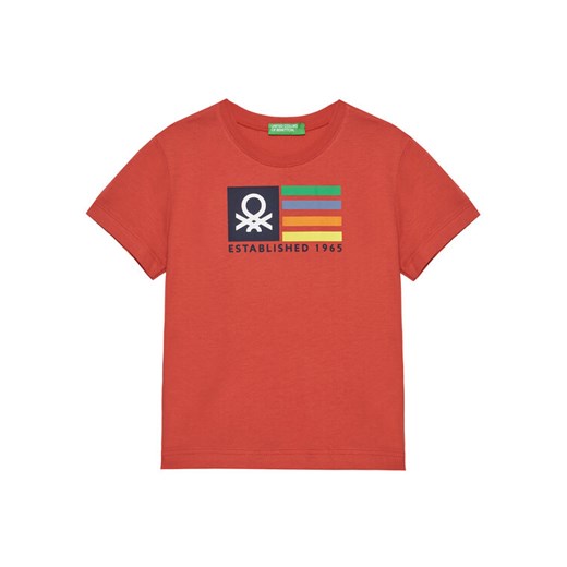 United Colors Of Benetton T-Shirt 3I1XG10HT Czerwony Regular Fit ze sklepu MODIVO w kategorii T-shirty chłopięce - zdjęcie 184215763