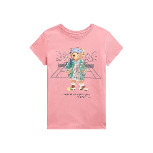 Polo Ralph Lauren T-Shirt 313971860001 Różowy Regular Fit ze sklepu MODIVO w kategorii Bluzki dziewczęce - zdjęcie 184215764