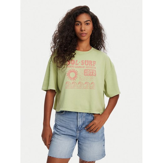 Billabong T-Shirt Sol Surf EBJZT00428 Zielony Oversize ze sklepu MODIVO w kategorii Bluzki damskie - zdjęcie 184215772