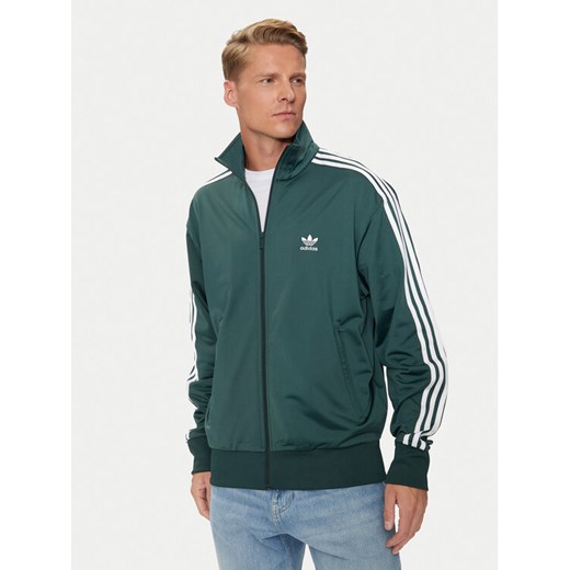 adidas Bluza adicolor Classics Firebird IY9892 Zielony Loose Fit ze sklepu MODIVO w kategorii Bluzy męskie - zdjęcie 184215804