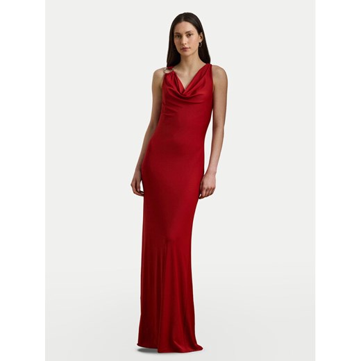 LAUREN RALPH LAUREN Sukienka wieczorowa 253971057002 Czerwony Slim Fit ze sklepu MODIVO w kategorii Sukienki - zdjęcie 184215834