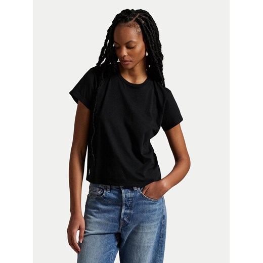 Polo Ralph Lauren T-Shirt 211967102002 Czarny Classic Fit ze sklepu MODIVO w kategorii Bluzki damskie - zdjęcie 184215840
