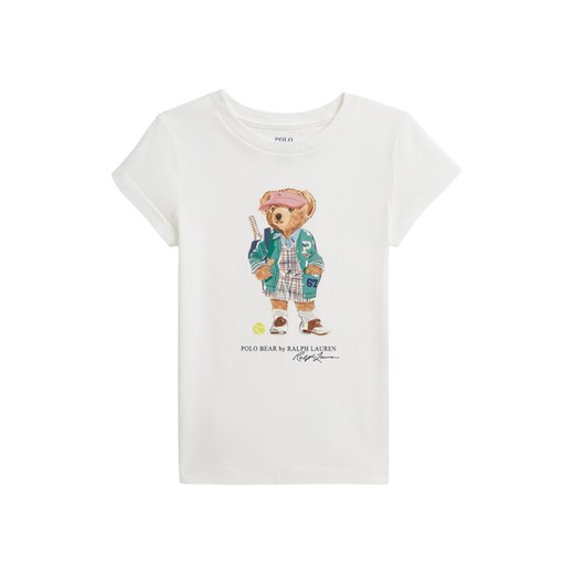 Polo Ralph Lauren T-Shirt 312971122002 Biały Regular Fit ze sklepu MODIVO w kategorii Bluzki dziewczęce - zdjęcie 184215852