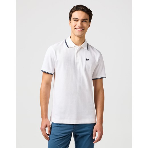 WRANGLER MĘSKA KOSZULKA POLO SHIRT WHITE 112365466 ze sklepu YouNeedit.pl w kategorii T-shirty męskie - zdjęcie 184216303