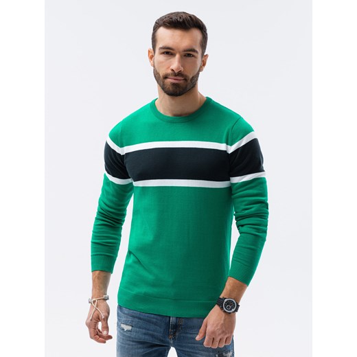 Sweter męski - zielony V4 E190 XXL ombre okazyjna cena