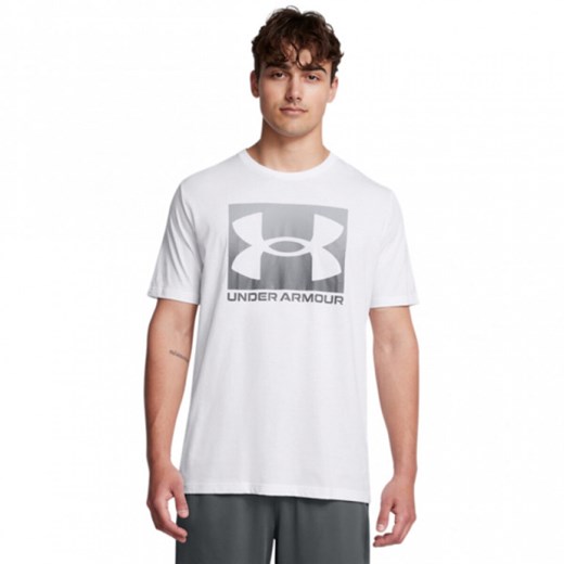 Męski t-shirt z nadrukiem Under Armour UA M Boxed Sports Updated Ss - biały ze sklepu Sportstylestory.com w kategorii T-shirty męskie - zdjęcie 184216630