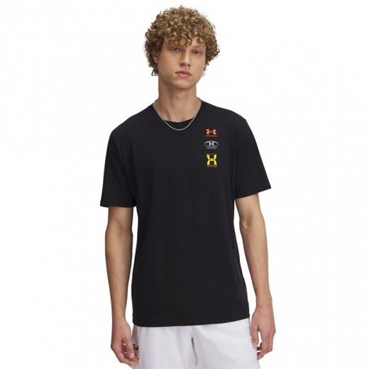Męski t-shirt z nadrukiem Under Armour UA Evol Logo - czarny ze sklepu Sportstylestory.com w kategorii T-shirty męskie - zdjęcie 184216643