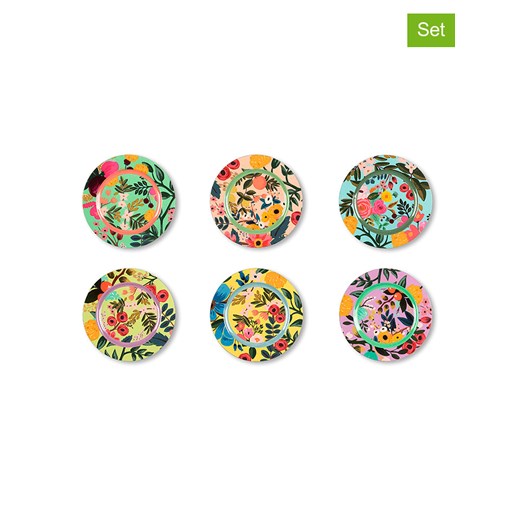 Trendy Kitchen by EXCÉLSA Podtalerze (6 szt.) &quot;Fiori Frida&quot; ze wzorem - Ø 33 cm ze sklepu Limango Polska w kategorii Talerze - zdjęcie 184216994