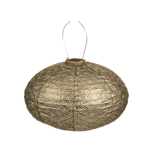 Lumiz Lampion solarny LED &quot;Ikat Oval&quot; w kolorze złotym - wys. 27 x Ø 40 cm ze sklepu Limango Polska w kategorii Oświetlenie - zdjęcie 184217592