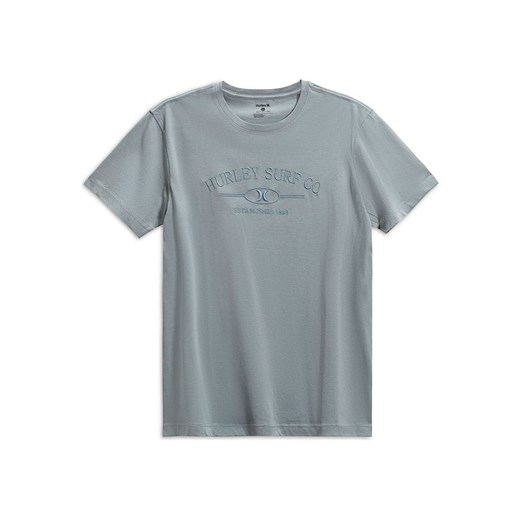 T-shirt męski Hurley szary z krótkim rękawem 