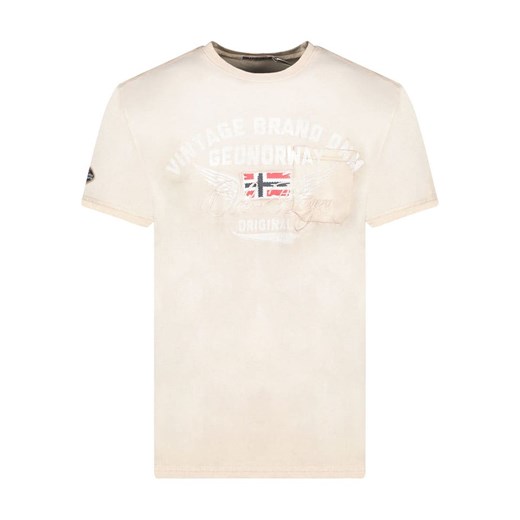 Geographical Norway Koszulka &quot;Jross&quot; w kolorze beżowym ze sklepu Limango Polska w kategorii T-shirty męskie - zdjęcie 184217973