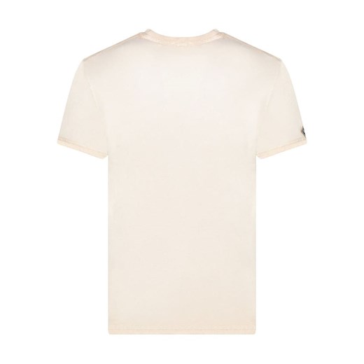 Beżowy t-shirt męski Geographical Norway bawełniany sportowy