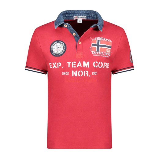 Geographical Norway Koszulka polo &quot;Koptaine&quot; w kolorze czerwonym ze sklepu Limango Polska w kategorii T-shirty męskie - zdjęcie 184217981