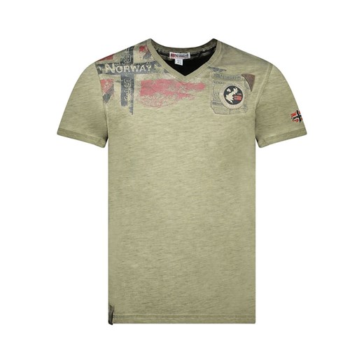T-shirt męski Geographical Norway z krótkimi rękawami bawełniany 